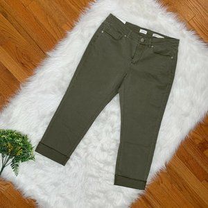 J Jill Denim Capri Pants Size 6p Light Moss Green